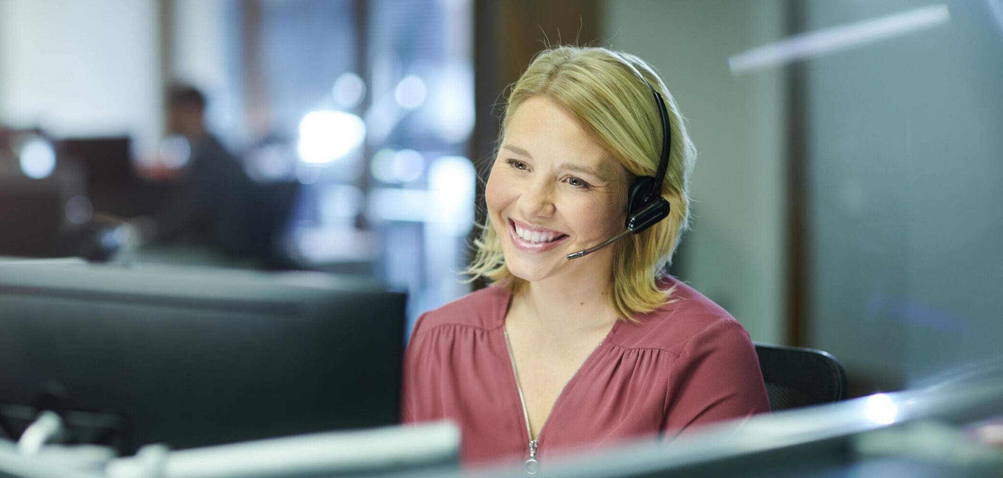 call center worker panoramic